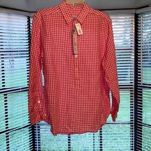 Pink and white checkered shirt